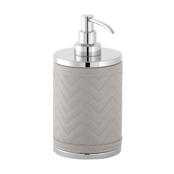 Riviere Alghero Herringbone Leather Soap Dispenser | Kneen & Co