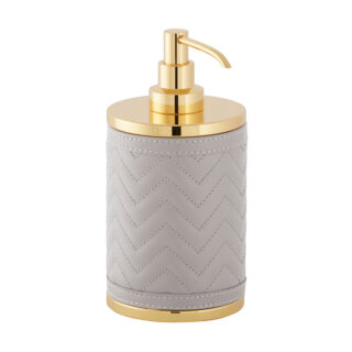 Riviere Alghero Herringbone Leather Soap Dispenser | Kneen & Co