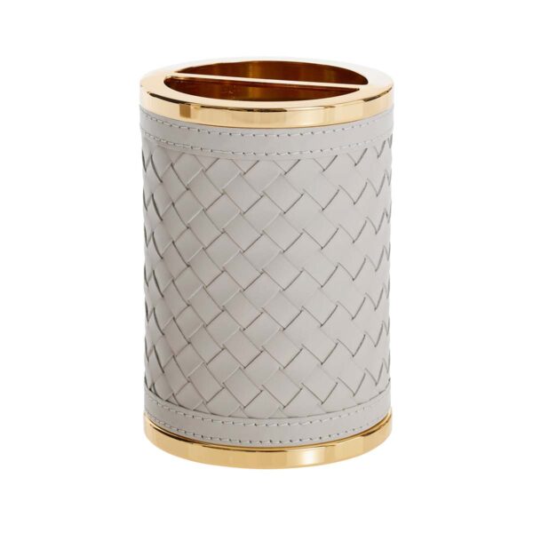 Riviere Alghero Handwoven Leather Toothbrush Holder | Kneen & Co