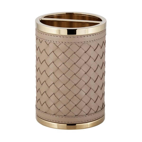 Riviere Alghero Handwoven Leather Toothbrush Holder | Kneen & Co