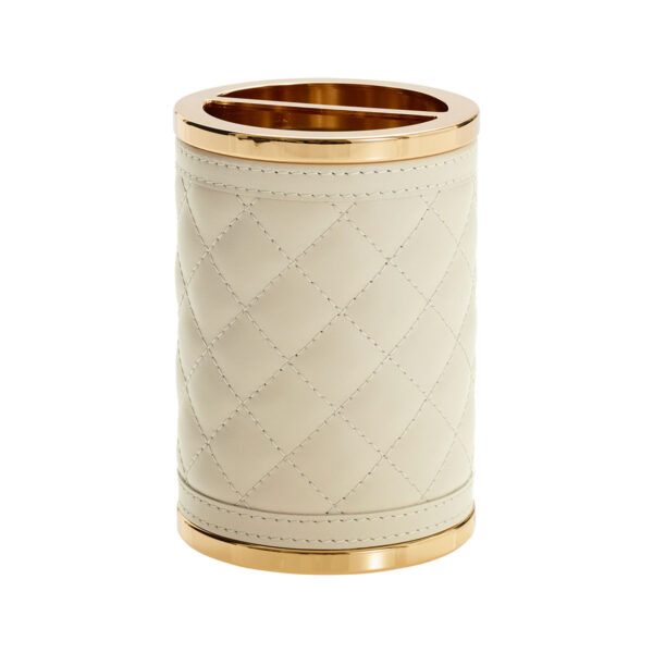 Riviere Alghero Diamonds Leather Toothbrush Holder | Kneen & Co