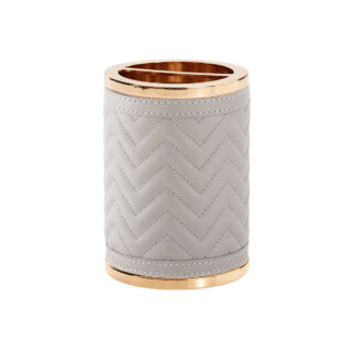 Riviere Alghero Herringbone Leather Toothbrush Holder | Kneen & Co