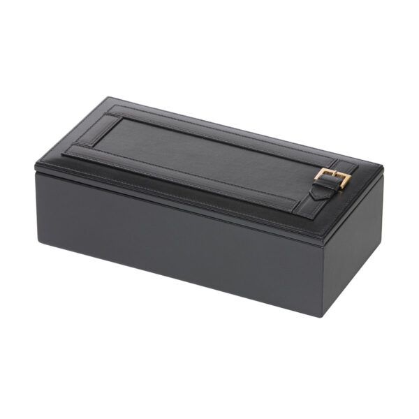 GB-Riviere-BX-BL-rect-Mila-Rectangular-Box-w-Belt-Suede-Lining-GOLD-BLK-CUTOUT01-1200x1200-100KB Riviere Mila Rectangular Box | Kneen & Co