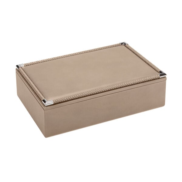 GB-Riviere-BX-SC-Box-Lid-Closed-Leather-CUTOUT-TAUPE-1200x1200-100KB Riviere Thea Rectangular Box | Kneen & Co