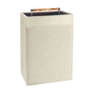 Riviere Frida Leather Laundry Basket | Kneen & Co