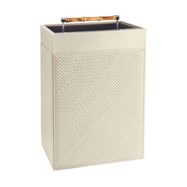 Riviere Frida Leather Laundry Basket | Kneen & Co