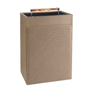 Riviere Frida Leather Laundry Basket | Kneen & Co