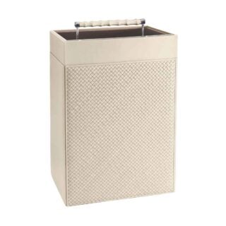 Riviere Lea Leather Laundry Basket | Kneen & Co