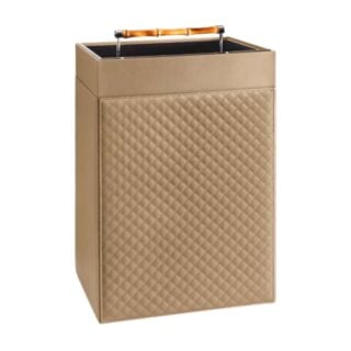 Riviere Frida Leather Laundry Basket | Kneen & Co