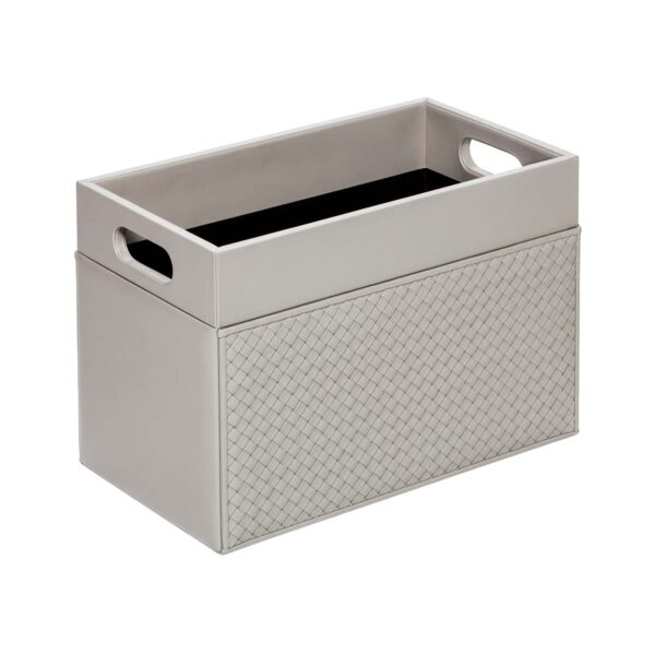 Riviere Emy Handwoven Leather Magazine Holder | Kneen & Co