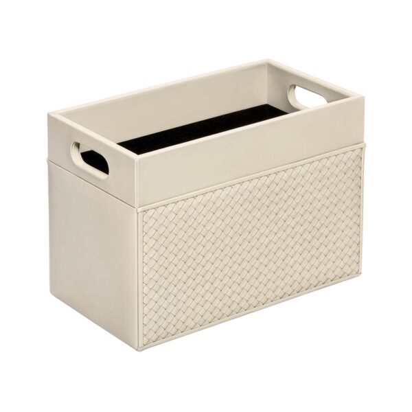 Riviere Emy Handwoven Leather Magazine Holder | Kneen & Co