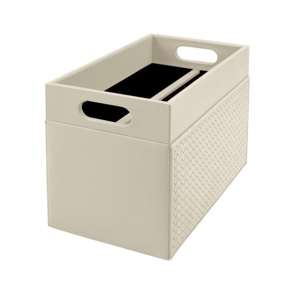 Riviere Emy Handwoven Leather Magazine Holder | Kneen & Co