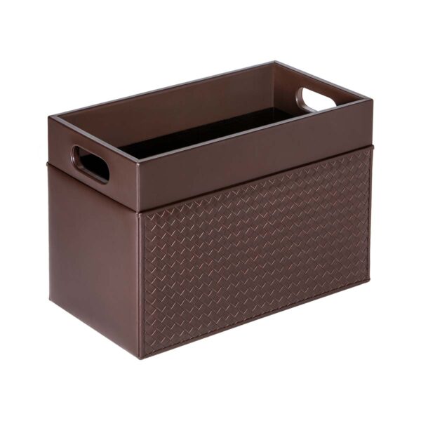 Riviere Emy Handwoven Leather Magazine Holder | Kneen & Co