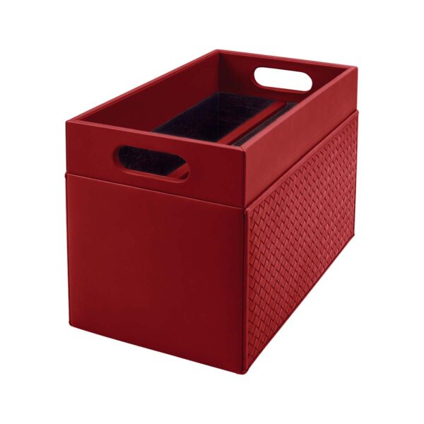 Riviere Emy Handwoven Leather Magazine Holder | Kneen & Co