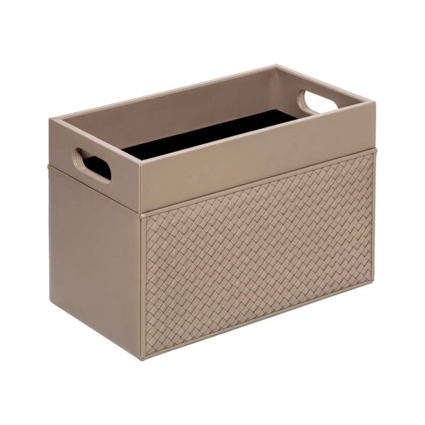 Riviere Emy Handwoven Leather Magazine Holder | Kneen & Co
