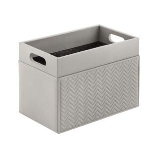 Riviere Emy Herringbone Leather Magazine Holder | Kneen & Co