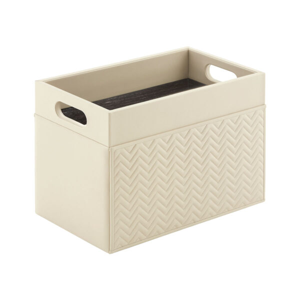 GB-Riviere-PR-TS-Emy-Herringbone-Magazine-Holder-IVORY-CUTOUT01-1200x1200-100KB Riviere Emy Herringbone Leather Magazine Holder | Kneen & Co