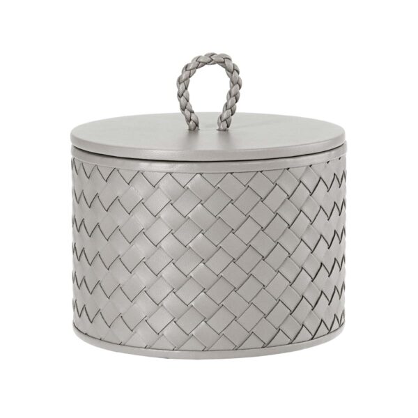 GB-Riviere-RBX1-INT-Jana-HandwovenRoundBox-WithLid-SM-GREY-CUTOUT01-1200x1200-100KB Riviere Jana Round Box | Kneen & Co