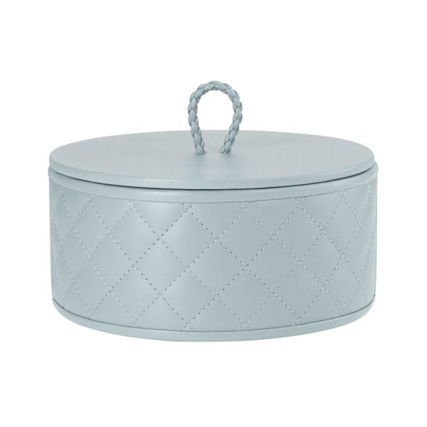 GB-Riviere-RBX2-PT-Jana-DiamndsRoundBox-WithLid-QuiltedPadded-MED-AZURE-CUTOUT01-1200x1200-100KB Riviere Jana Round Box | Kneen & Co