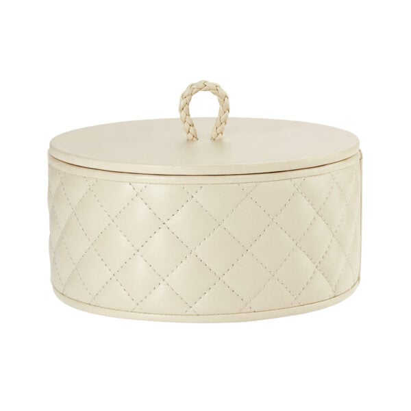 GB-Riviere-RBX2-PT-Jana-DiamndsRoundBox-WithLid-QuiltedPadded-MED-IVORY-CUTOUT01-1200x1200-100KB Riviere Jana Round Box | Kneen & Co