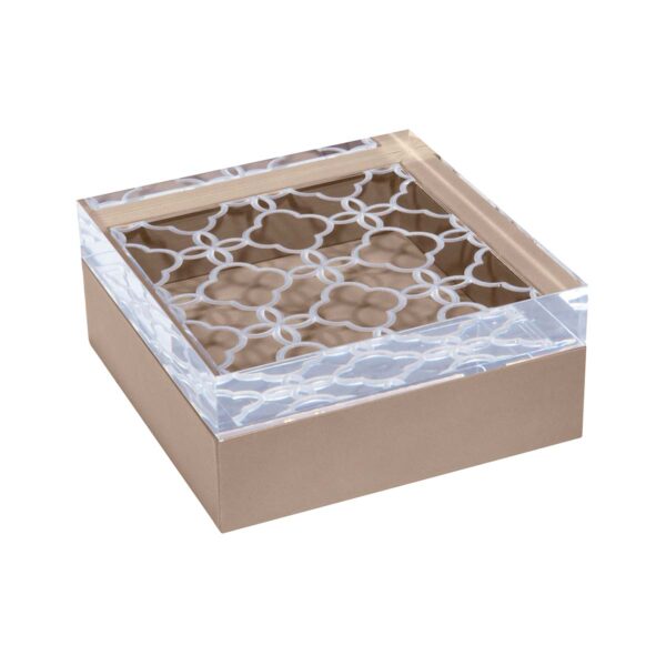 GB-Riviere-S1-CF-Iris-Square-Box-Lid-FloralMotif-TAUPE-CUTOUT01-1200x1200-100KB Riviere Iris Square Box | Kneen & Co