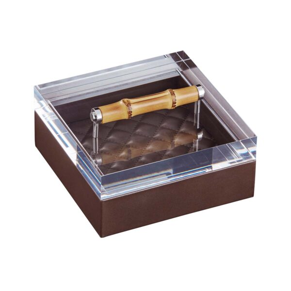 GB-Riviere-S1-PT-B-Frida-DiamondsSQRBox-With-BAMBOO-Handle-SM-MOKA-CUTOUT01-1200x1200-100KB Riviere Frida Square Box | Kneen & Co