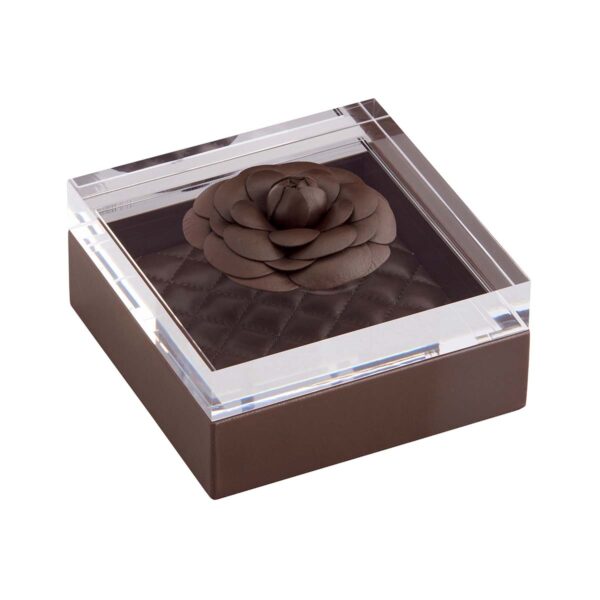 GB-Riviere-S1-PT-FL-Box-LeatherQuiltedFlower-choc-CUTOUT-choc-1200x1200-100KB Riviere Fleur Square Box | Kneen & Co