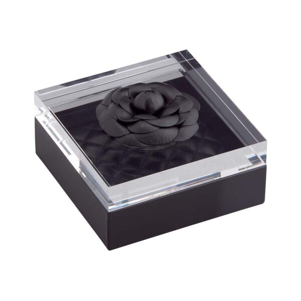 GB-Riviere-S1-PT-FL-Fleur-DiamondsSQRBox-QuiltedPadded-SM-BLK-CUTOUT01-1200x1200-100KB Riviere Fleur Square Box | Kneen & Co