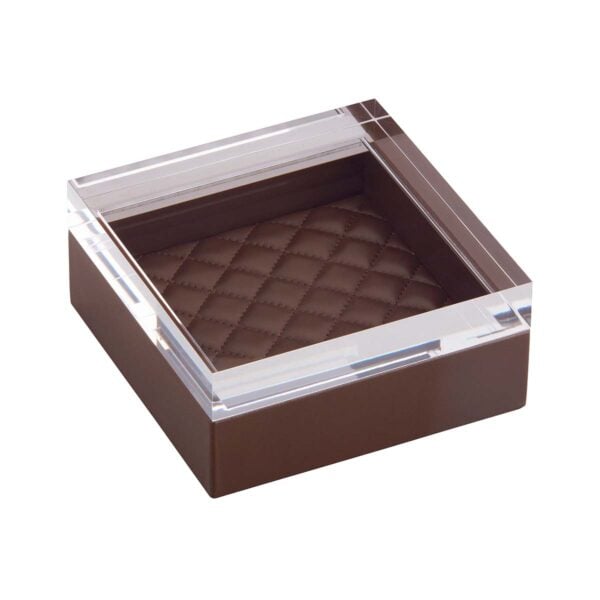 GB-Riviere-S1-PT-Febe-DiamondsSQRBox-QuiltedPadded-SM-MOKA-CUTOUT01-1200x1200-100KB Riviere Febe Square Box | Kneen & Co