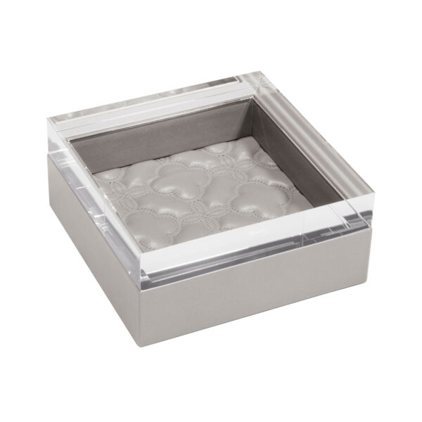 GB-Riviere-S1-TF-Febe-FloralSQRBox-QuiltedPadded-GREY-CUTOUT01-1200x1200-100KB Riviere Febe Square Box | Kneen & Co