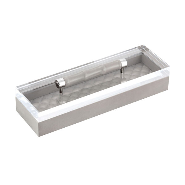 GB-Riviere-S2-PT-BP-Lea-Diamonds-LongRectangularBox-withLeatherCovered-BAMBOO-Handles-GREY-CUTOUT01-1200x1200-100KB Riviere Lea Rectangular Box | Kneen & Co