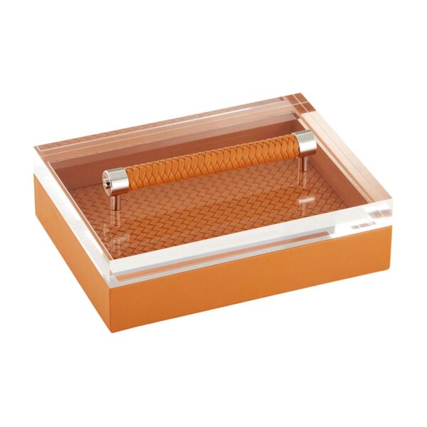 GB-Riviere-S3-INT-P-Diana-HandwovenRectangularBox-withLeatherHandle-PUMPKIN-CUTOUT01-1200x1200-100KB Riviere Diana Rectangular Box | Kneen & Co