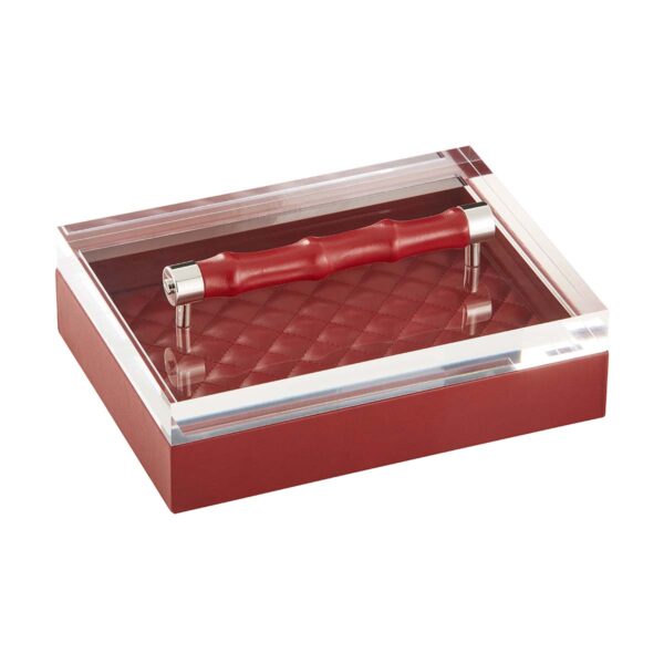 GB-Riviere-S3-PT-BP-Lea-DiamndsRectangularBox-withLeatherCovered-BAMBOOHandles-CHERRY-CUTOUT01-1200x1200-100KB Riviere Lea Rectangular Box | Kneen & Co