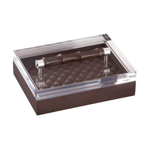 GB-Riviere-S3-PT-BP-Lea-DiamndsRectangularBox-withLeatherCovered-BAMBOOHandles-MOKA-CUTOUT01-1200x1200-100KB Riviere Lea Rectangular Box | Kneen & Co