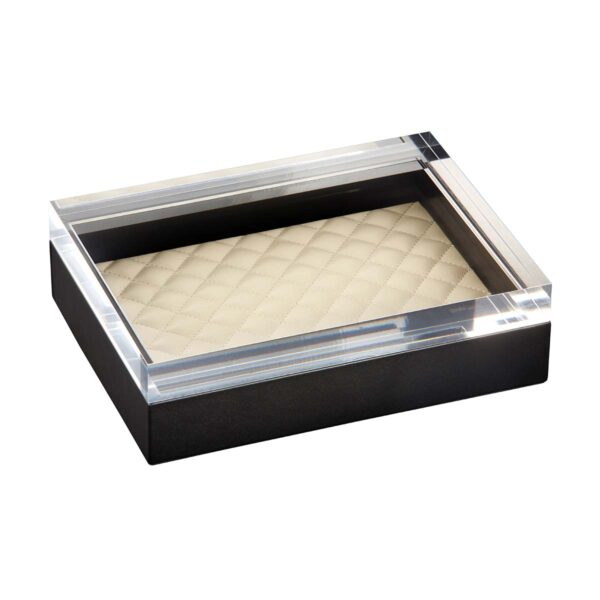 GB-Riviere-S3-PT-Febe-DiamndsRectangularBox-QuiltedPadded-BLK-IVORY-CUTOUT01-1200x1200-100KB Riviere Febe Rectangular Box | Kneen & Co