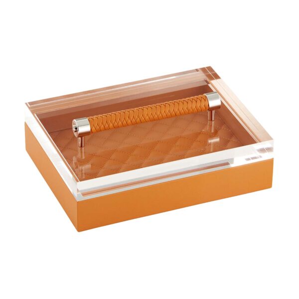 GB-Riviere-S3-PT-P-Diana-DiamndsRectangularBox-QuiltedPadded-withLeatherHandle-PUMPKIN-CUTOUT01-1200x1200-100KB Riviere Diana Rectangular Box | Kneen & Co