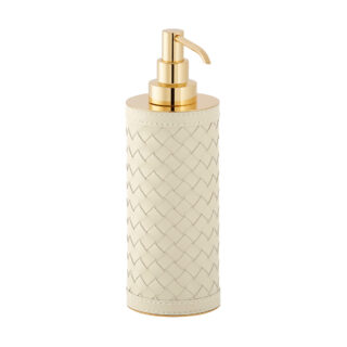 Riviere Alghero Handwoven Leather Soap Dispenser | Kneen & Co