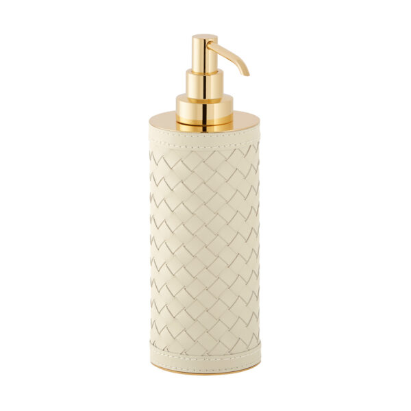 Riviere Alghero Handwoven Leather Soap Dispenser | Kneen & Co