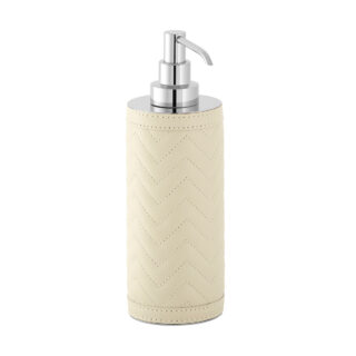 Riviere Alghero Herringbone Leather Soap Dispenser | Kneen & Co