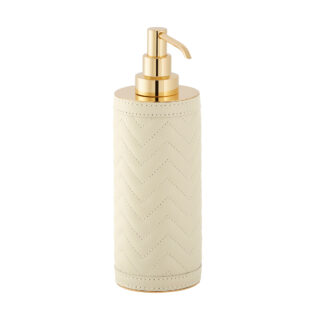 Riviere Alghero Herringbone Leather Soap Dispenser | Kneen & Co