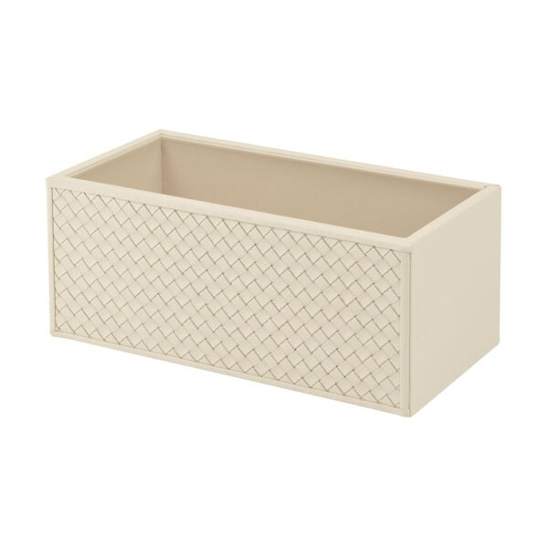 GB-Riviere-VT8-INT-Scilla-HandwovenBasket-IVORY-CUTOUT01-1200x1200-100KB Riviere Scilla Handwoven Leather Storage Basket | Kneen & Co