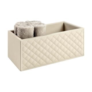 Riviere Scilla Diamonds Leather Storage Basket | Kneen & Co