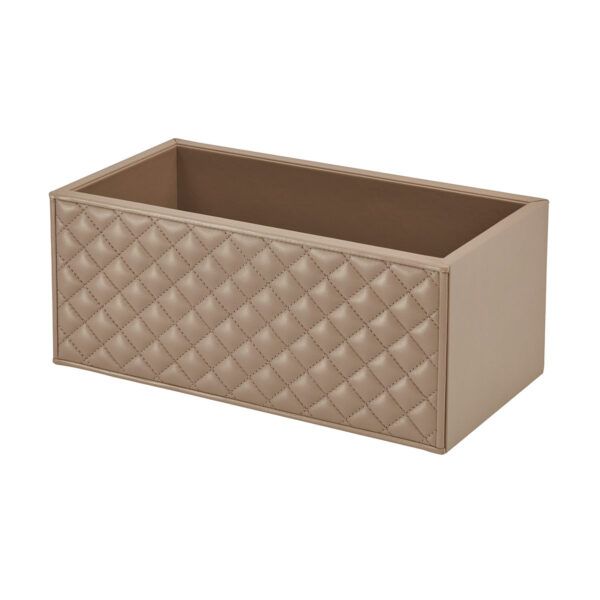 GB-Riviere-VT8-PTBox-LeatherQuilted-Rectangle-CUTOUT-TAUPE-1200x1200-100KB Riviere Scilla Diamonds Leather Storage Basket | Kneen & Co