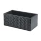 Riviere Scilla Herringbone Leather Storage Basket | Kneen & Co
