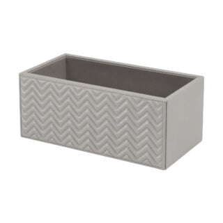 Riviere Scilla Herringbone Leather Storage Basket | Kneen & Co