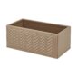 Riviere Scilla Herringbone Leather Storage Basket | Kneen & Co