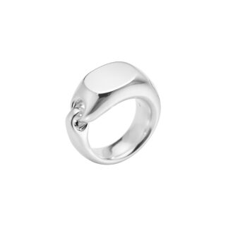 Georg Jensen Reflect Signet Ring Silver | Kneen & Co