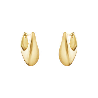 Georg Jensen Reflect Earrings Gold | Kneen & Co