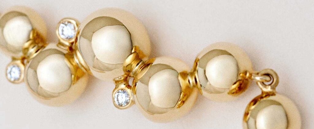 Georg Jensen Moonlight Grapes Pendant with Diamonds | Kneen & Co