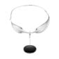 Georg Jensen Vivianna Torun Necklace Silver & Black Agate | Kneen & Co